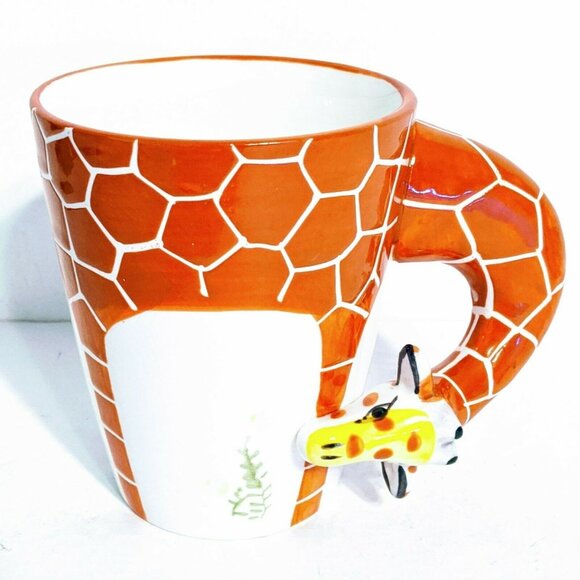 Unbranded Other - Giraffe Hand-painted Ceramic Coffee Cup 3D Animal Novelty Coffee Mug